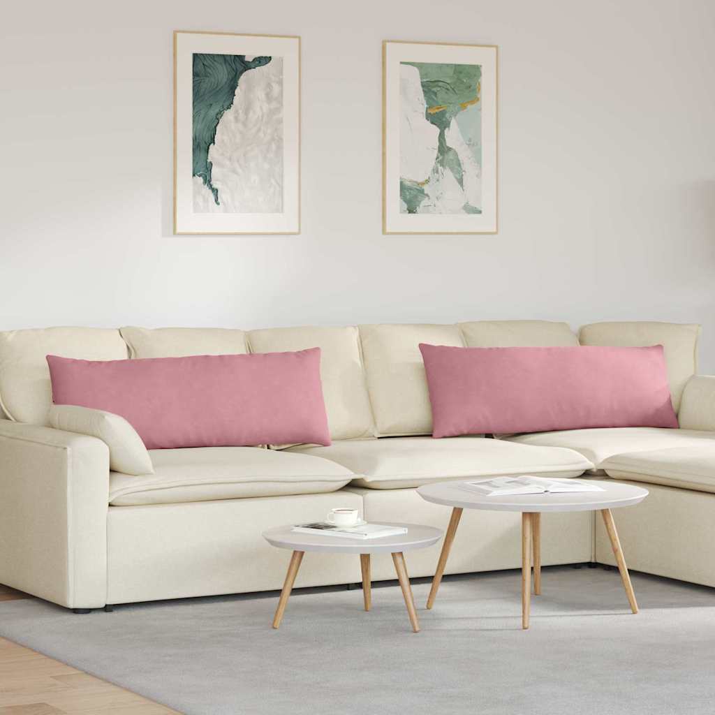 vidaXL Sofa Kussens 2 pcs Blauw 50 x 30 cm Katoen Stof