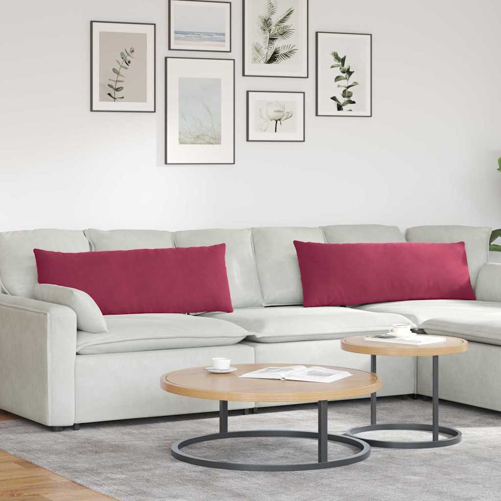 vidaXL Sofa Kussens 2 pcs Blauw 50 x 30 cm Katoen Stof