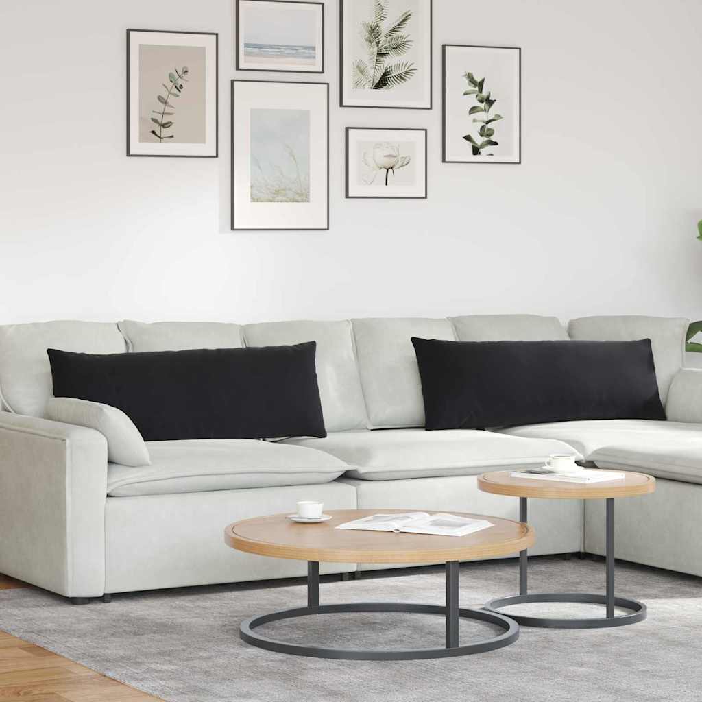 vidaXL Sofa Kussens 2 pcs Blauw 50 x 30 cm Katoen Stof