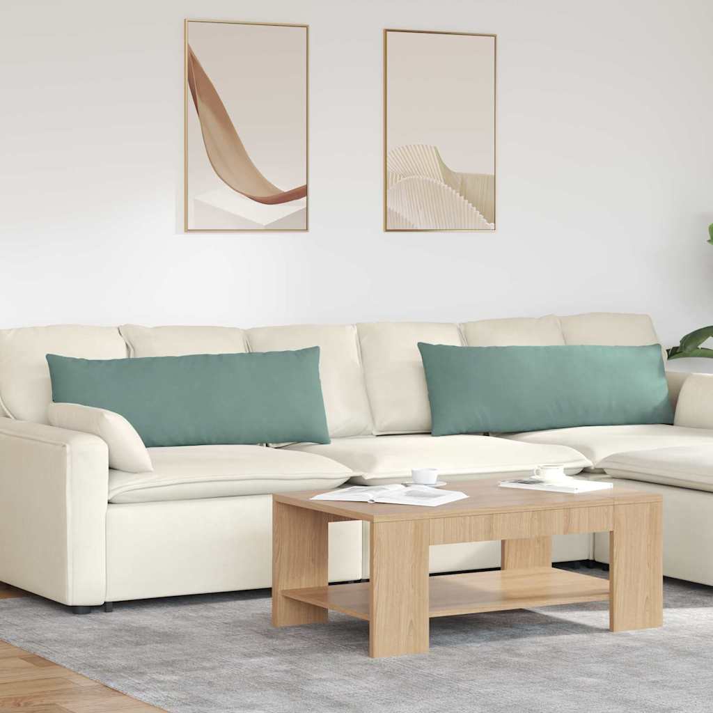 vidaXL Sofa Kussens 2 pcs Blauw 50 x 30 cm Katoen Stof