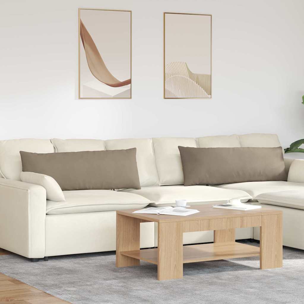 vidaXL Sofa Kussens 2 pcs Taupe 50 x 30 cm Stof