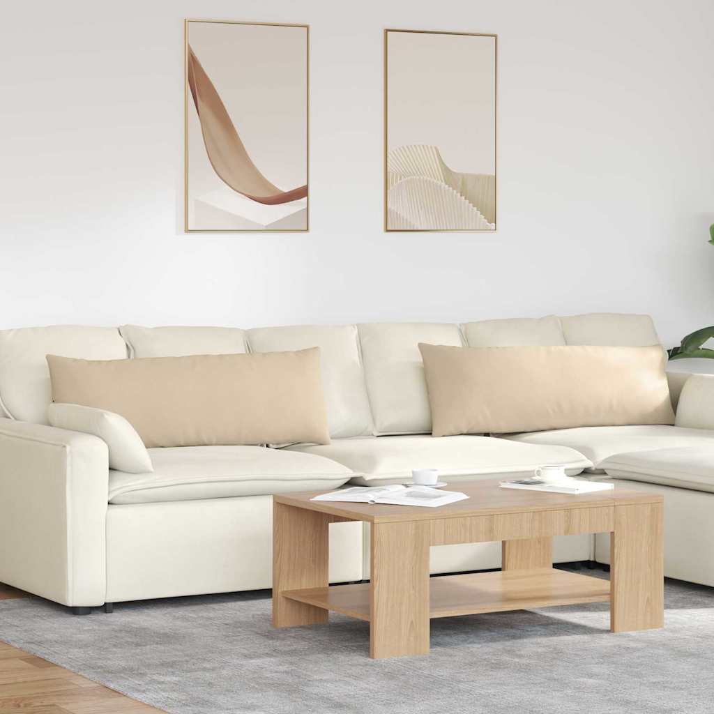 vidaXL Sofa Kussens 2 pcs Taupe 50 x 30 cm Stof
