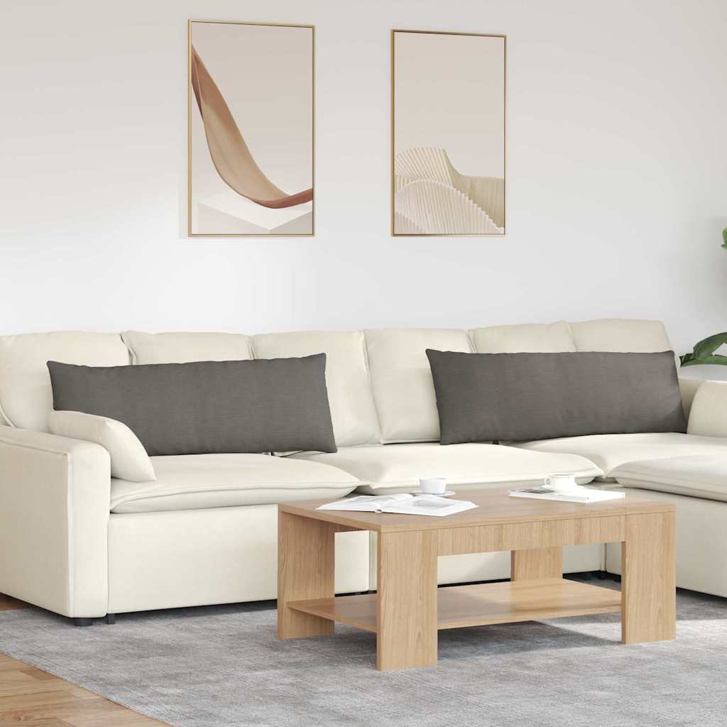 vidaXL Sofa Kussens 2 pcs Lichtgrijs 50 x 30 cm Katoen Stof