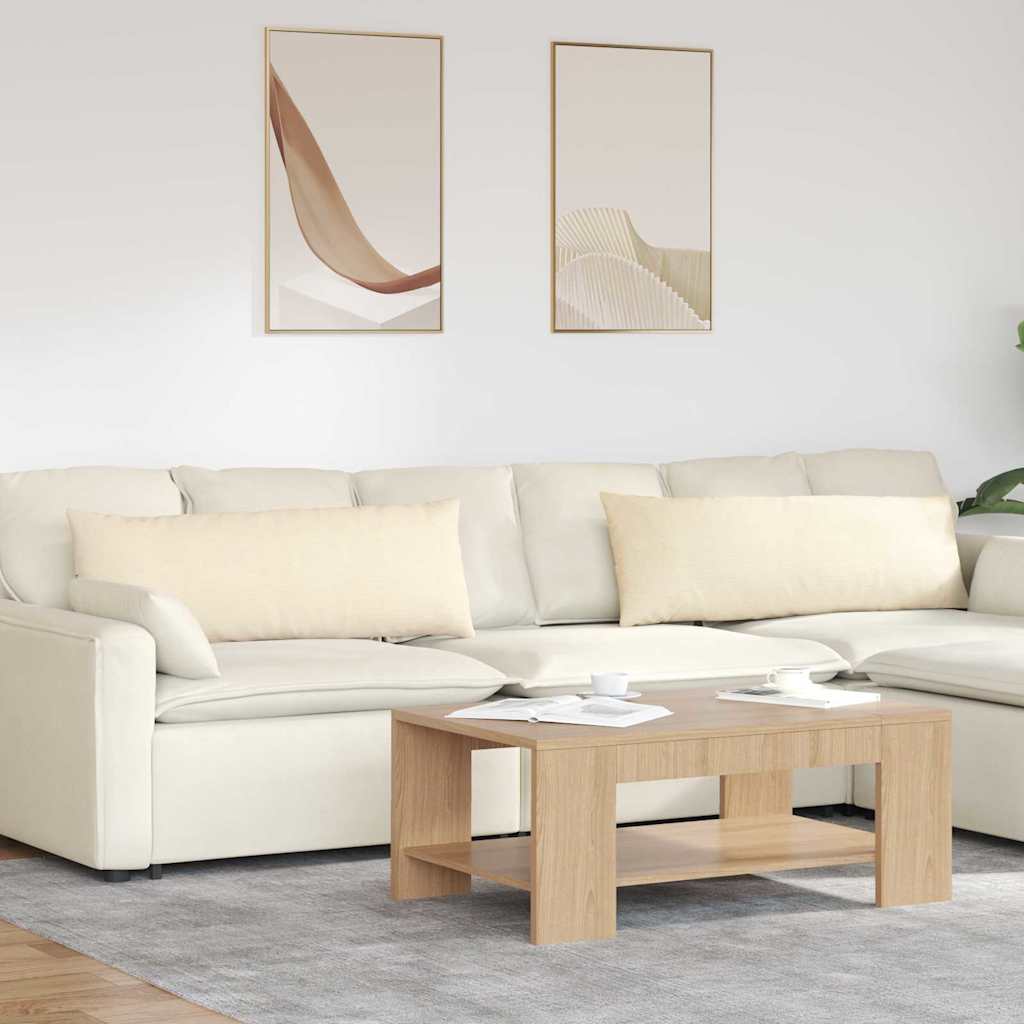 vidaXL Sofa Kussens 2 pcs Lichtgrijs 50 x 30 cm Katoen Stof