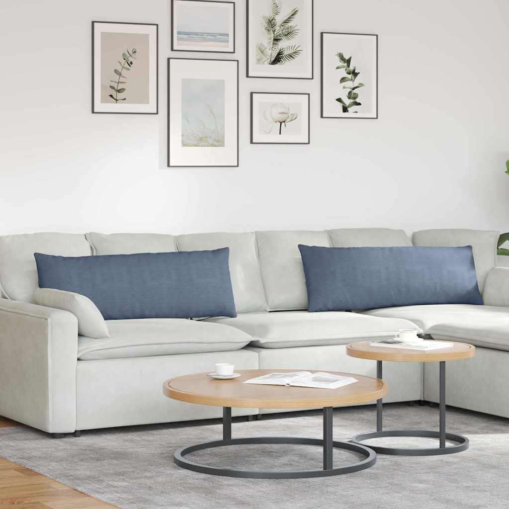 vidaXL Sofa Kussens 2 pcs Lichtgrijs 50 x 30 cm Katoen Stof