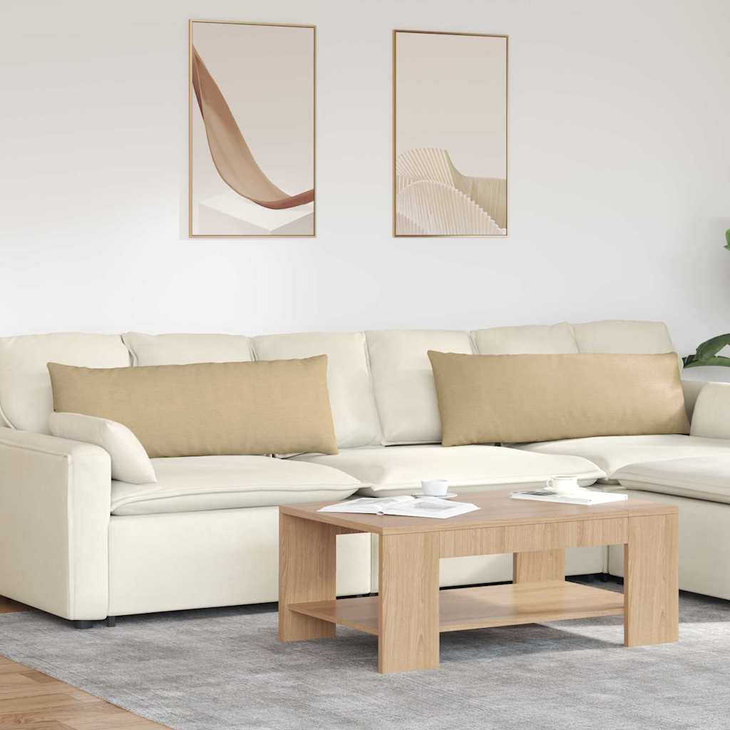vidaXL Sofa Kussens 2 pcs Lichtgrijs 50 x 30 cm Katoen Stof