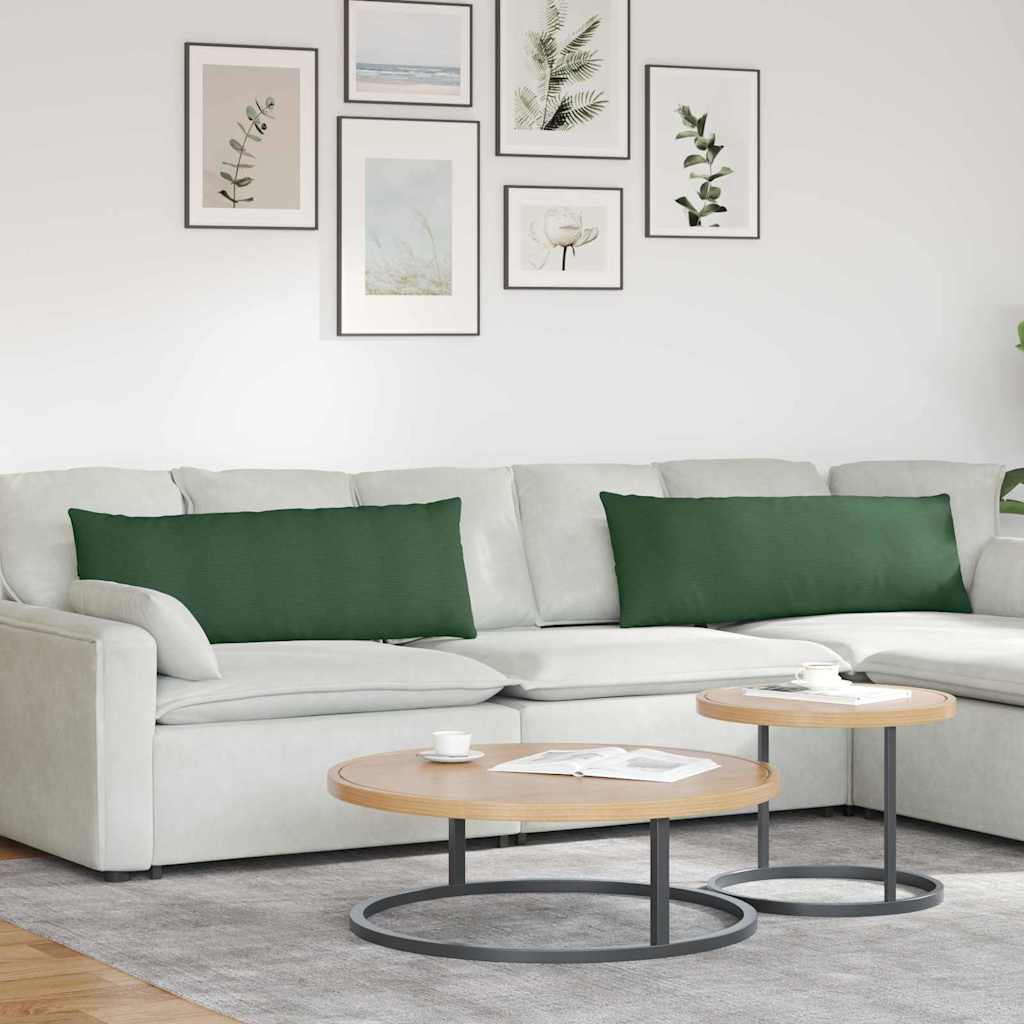 vidaXL Sofa Kussens 2 pcs Lichtgrijs 50 x 30 cm Katoen Stof