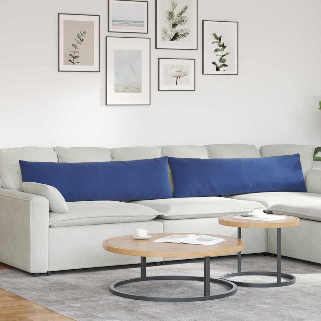 vidaXL Sofa Kussens 2 pcs Blauw 50 x 30 cm Katoen Stof