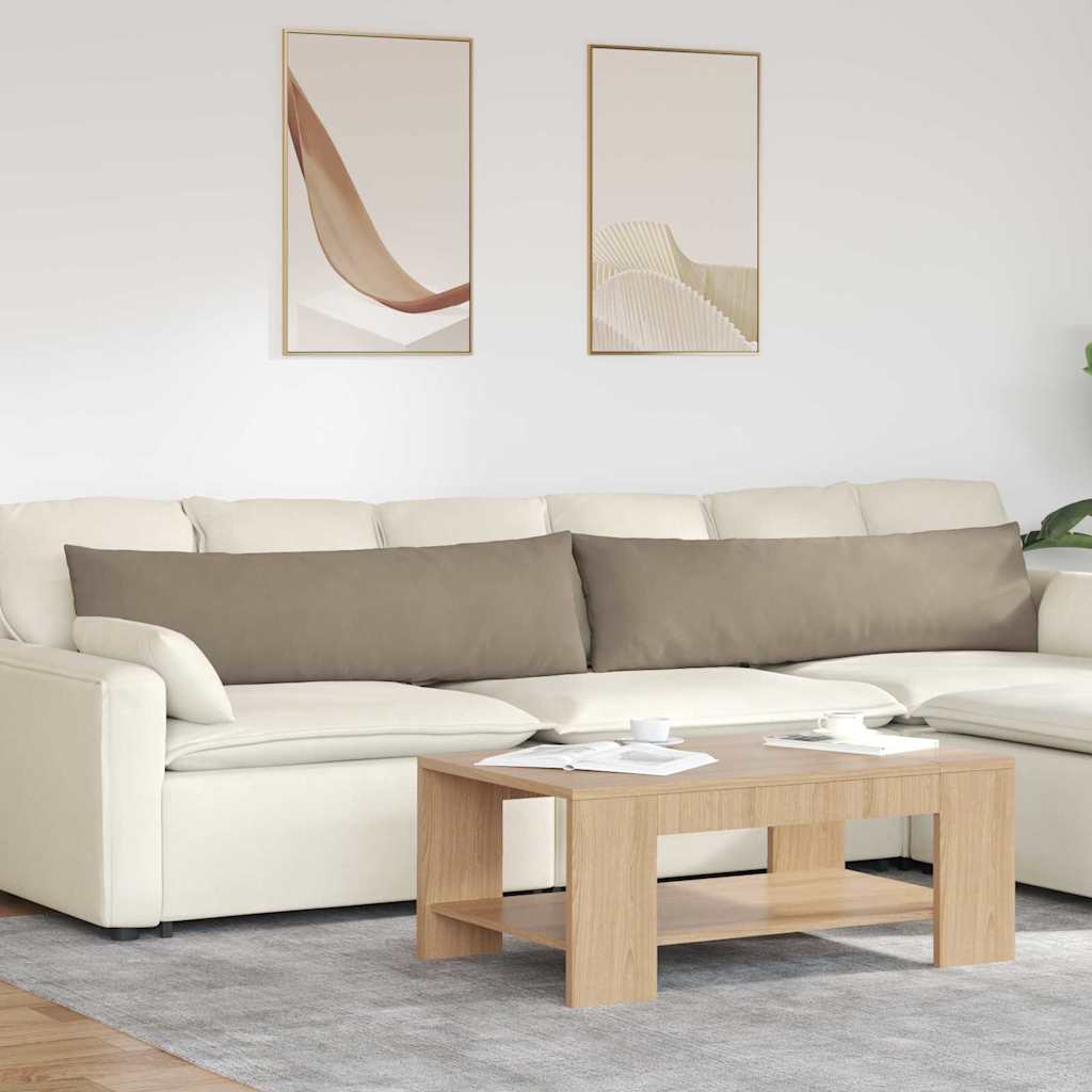 vidaXL Sofa Kussens 2 pcs Taupe 50 x 30 cm Stof