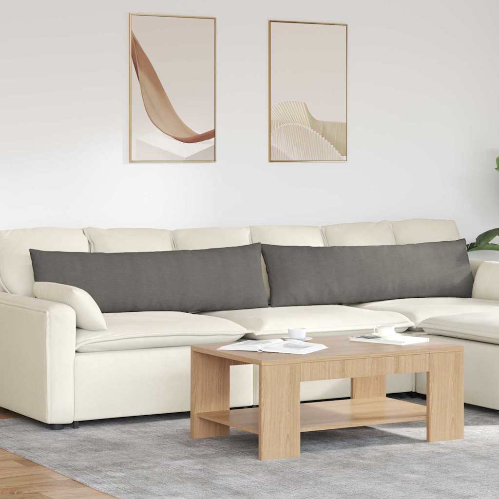 vidaXL Sofa Kussens 2 pcs Lichtgrijs 50 x 30 cm Katoen Stof