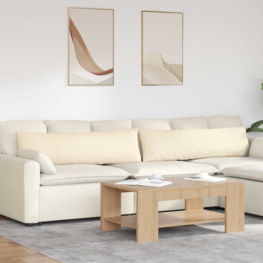 vidaXL Sofa Kussens 2 pcs Lichtgrijs 50 x 30 cm Katoen Stof