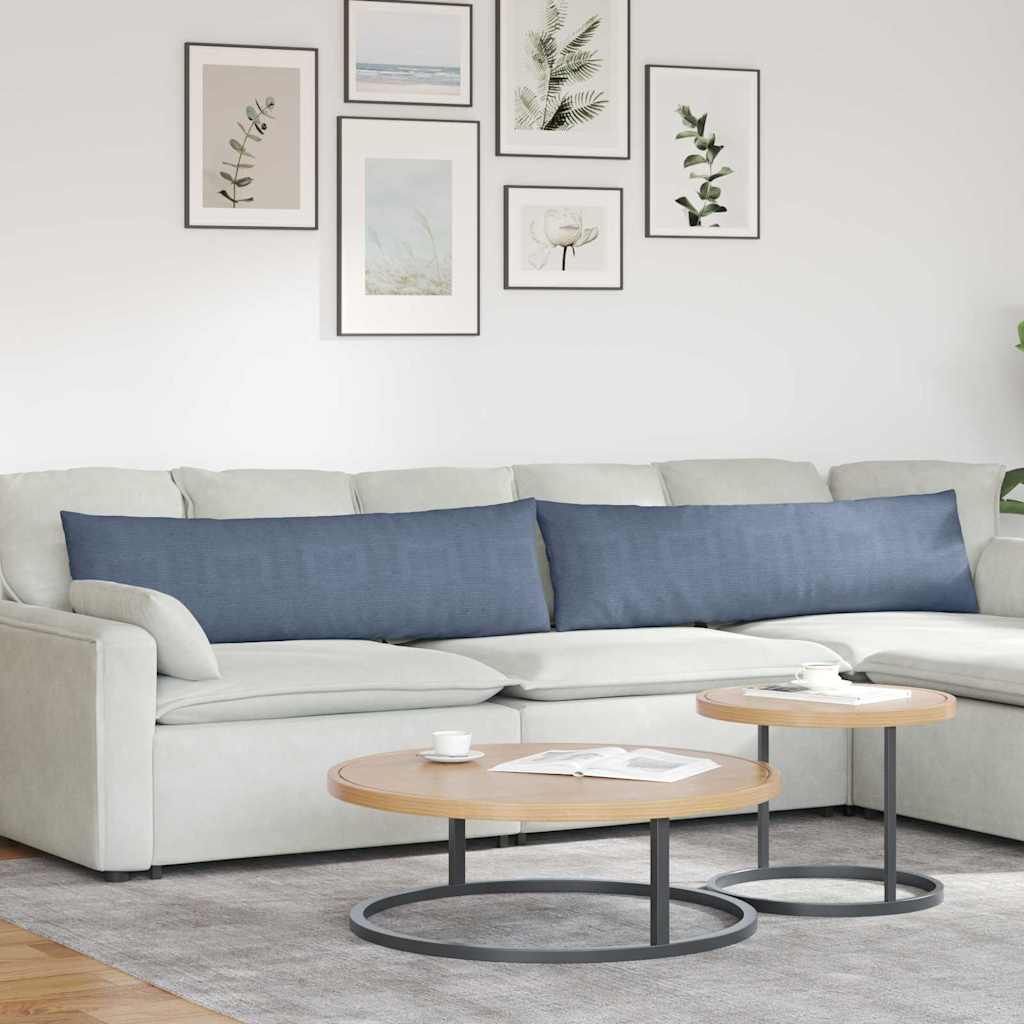 vidaXL Sofa Kussens 2 pcs Lichtgrijs 50 x 30 cm Katoen Stof