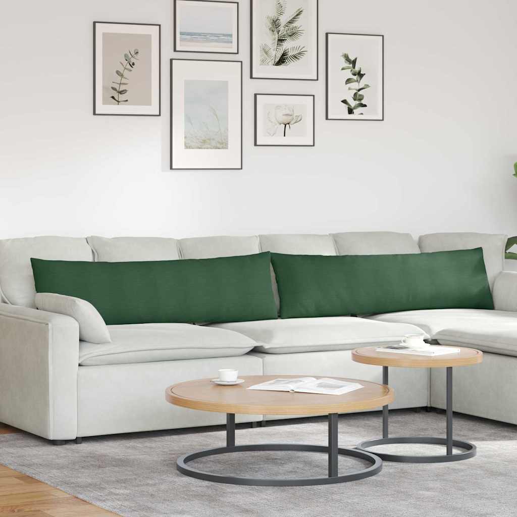 vidaXL Sofa Kussens 2 pcs Lichtgrijs 50 x 30 cm Katoen Stof
