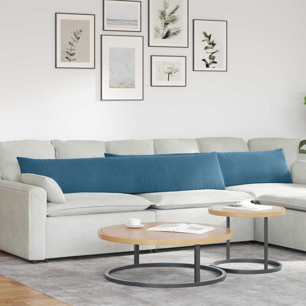 vidaXL Sofa Kussens 2 pcs Blauw 50 x 30 cm Katoen Stof