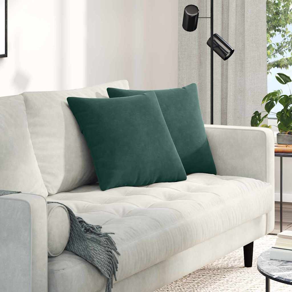 vidaXL Sofa Kussens 2 pcs Blauw 50 x 30 cm Katoen Stof