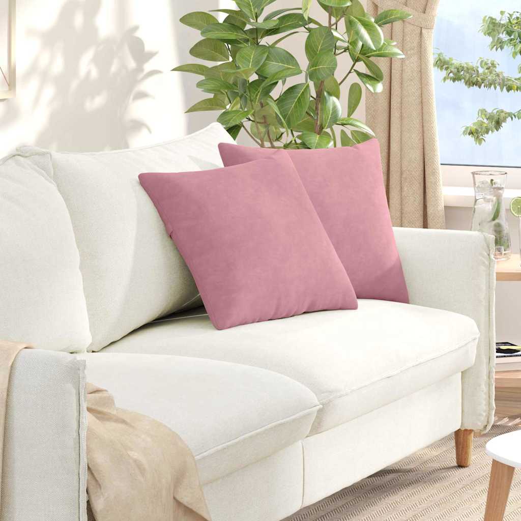 vidaXL Sofa Kussens 2 pcs Blauw 50 x 30 cm Katoen Stof