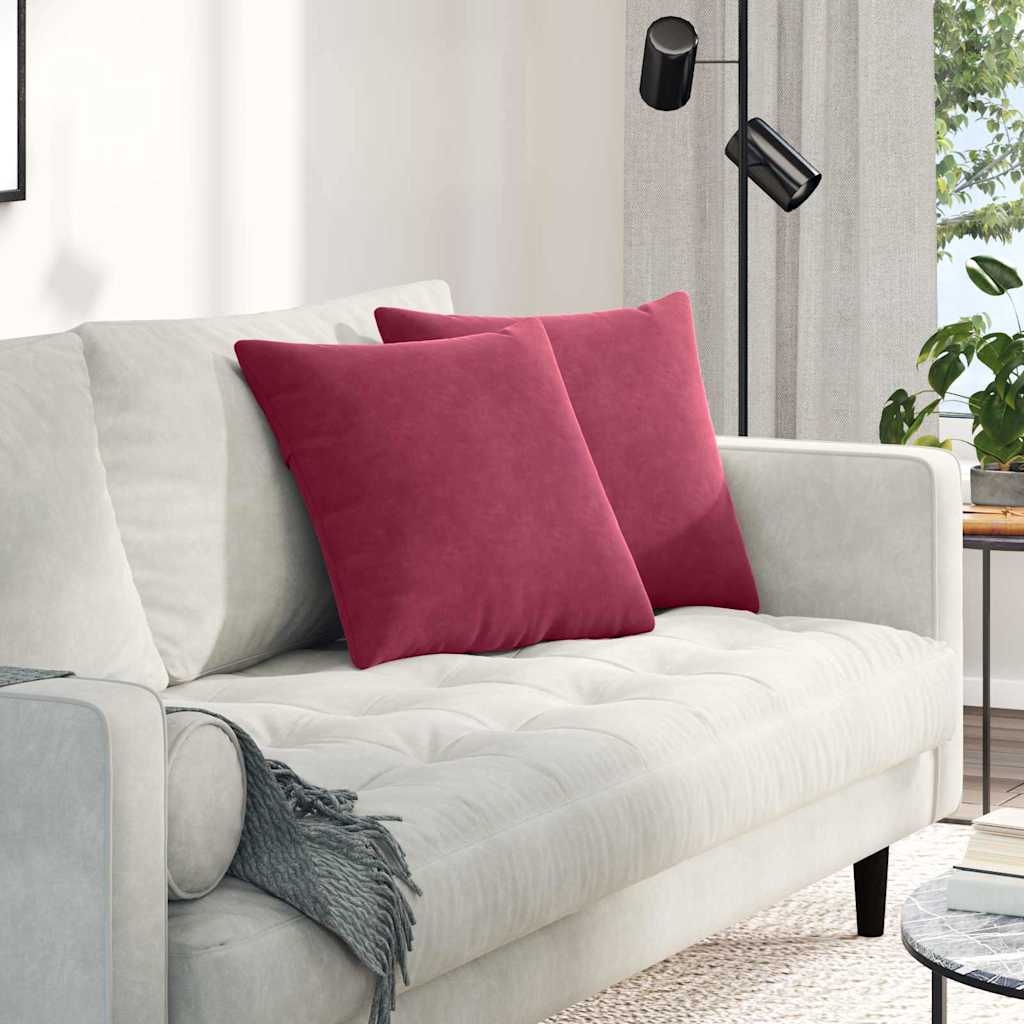 vidaXL Sofa Kussens 2 pcs Blauw 50 x 30 cm Katoen Stof