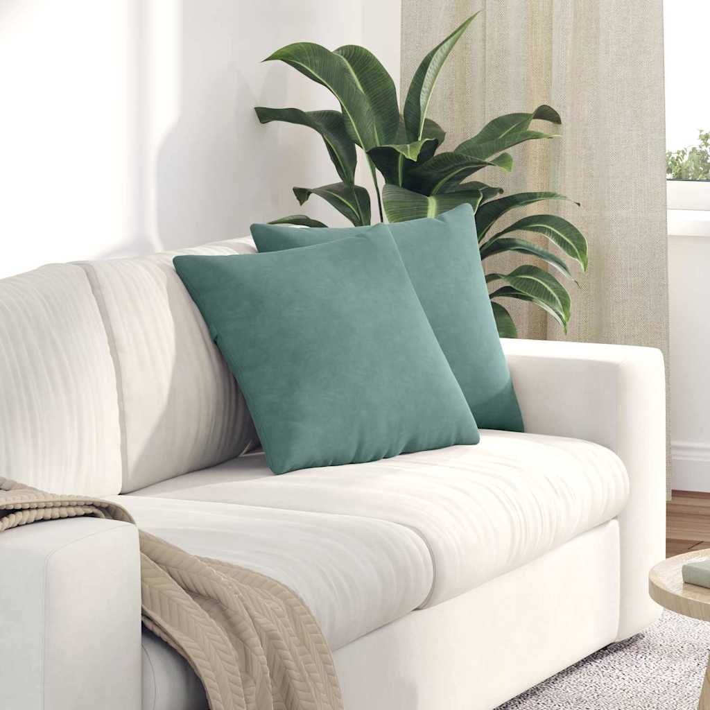 vidaXL Sofa Kussens 2 pcs Blauw 50 x 30 cm Katoen Stof