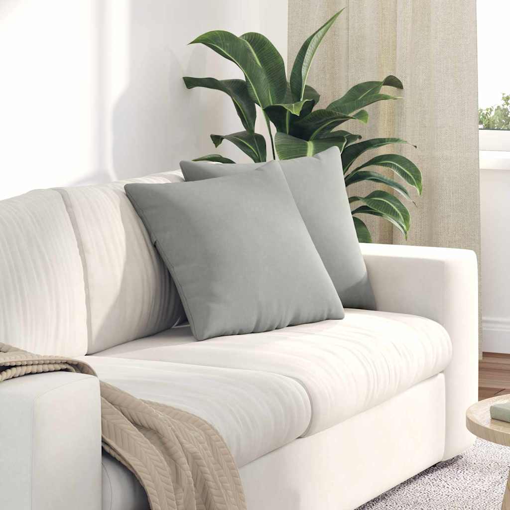 vidaXL Sofa Kussens 2 pcs Taupe 50 x 30 cm Stof