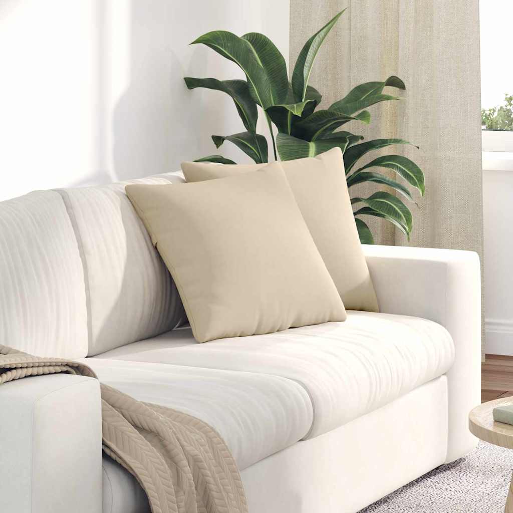 vidaXL Sofa Kussens 2 pcs Taupe 50 x 30 cm Stof