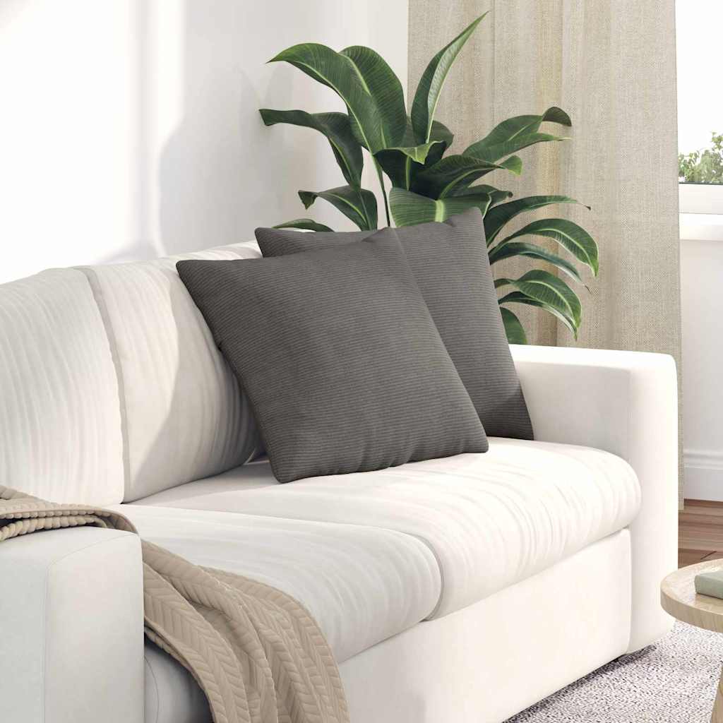 vidaXL Sofa Kussens 2 pcs Lichtgrijs 50 x 30 cm Katoen Stof