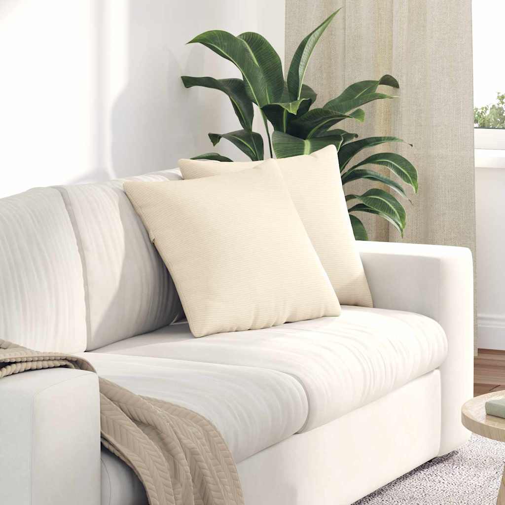 vidaXL Sofa Kussens 2 pcs Lichtgrijs 50 x 30 cm Katoen Stof