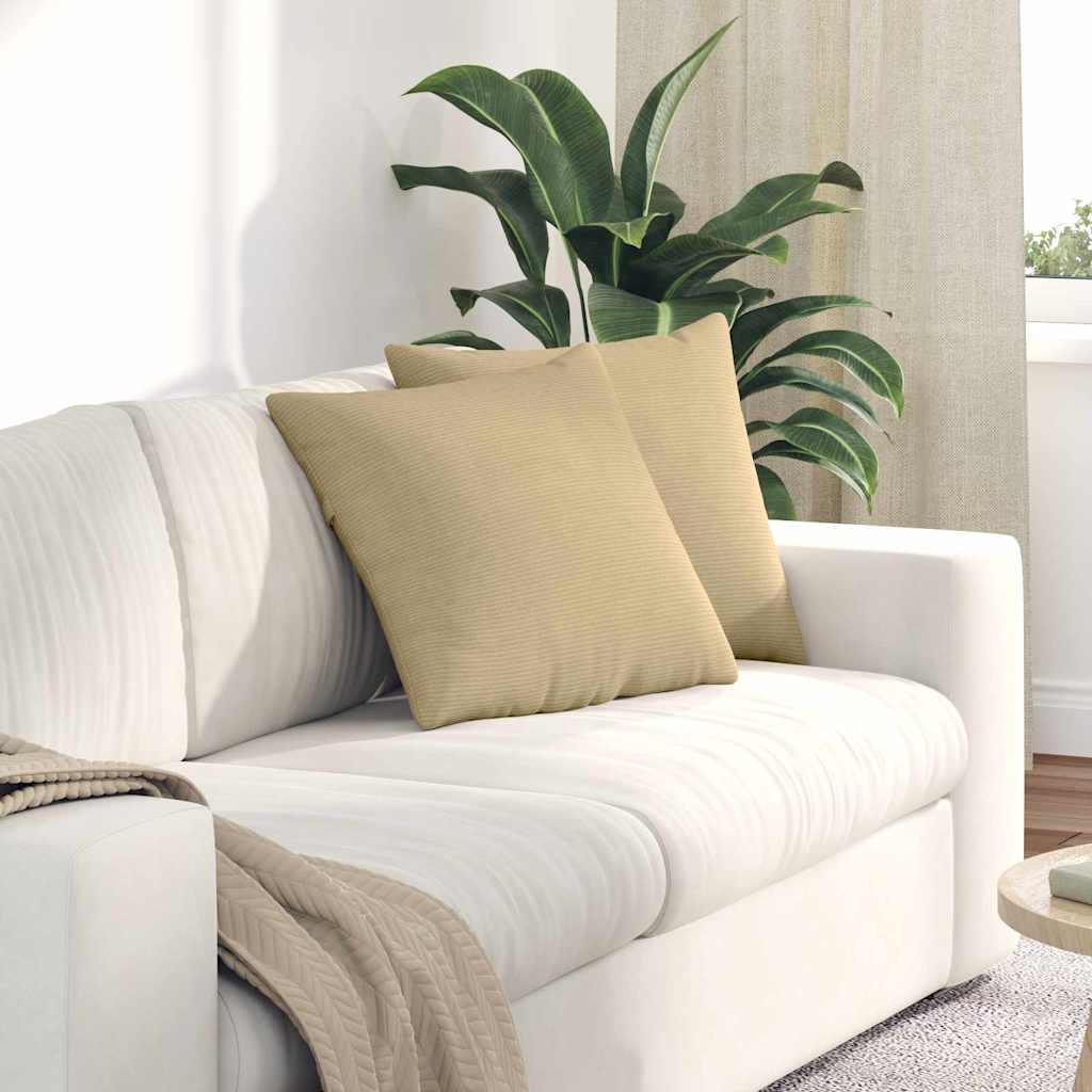 vidaXL Sofa Kussens 2 pcs Lichtgrijs 50 x 30 cm Katoen Stof