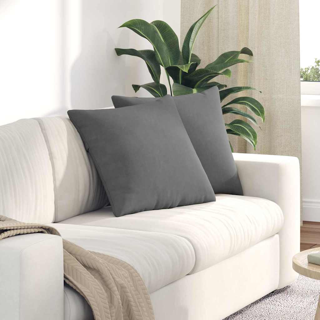 vidaXL Sofa Kussens 2 pcs Taupe 50 x 30 cm Stof