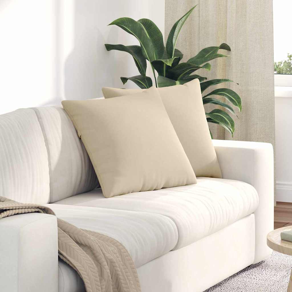 vidaXL Sofa Kussens 2 pcs Taupe 50 x 30 cm Stof