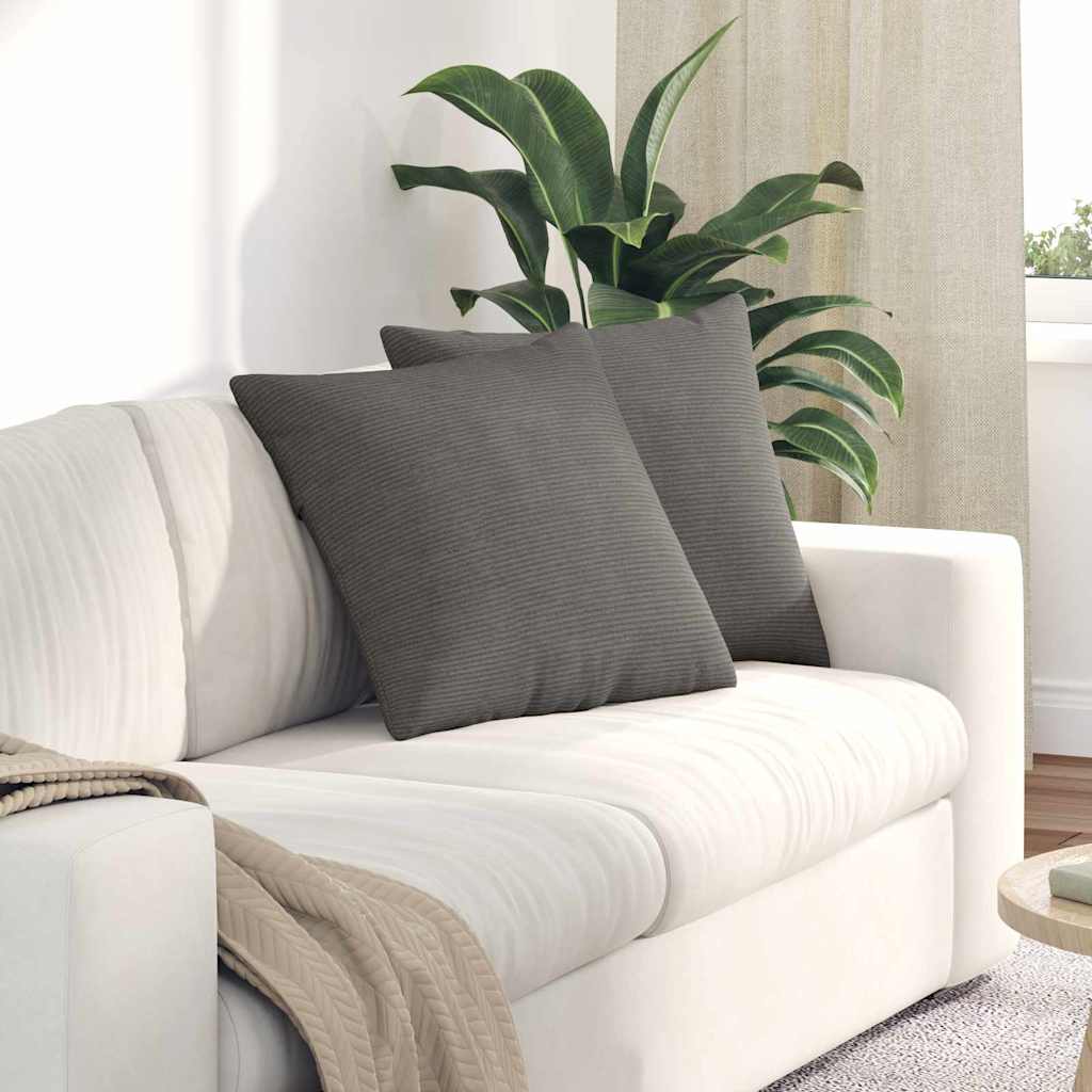 vidaXL Sofa Kussens 2 pcs Lichtgrijs 50 x 30 cm Katoen Stof