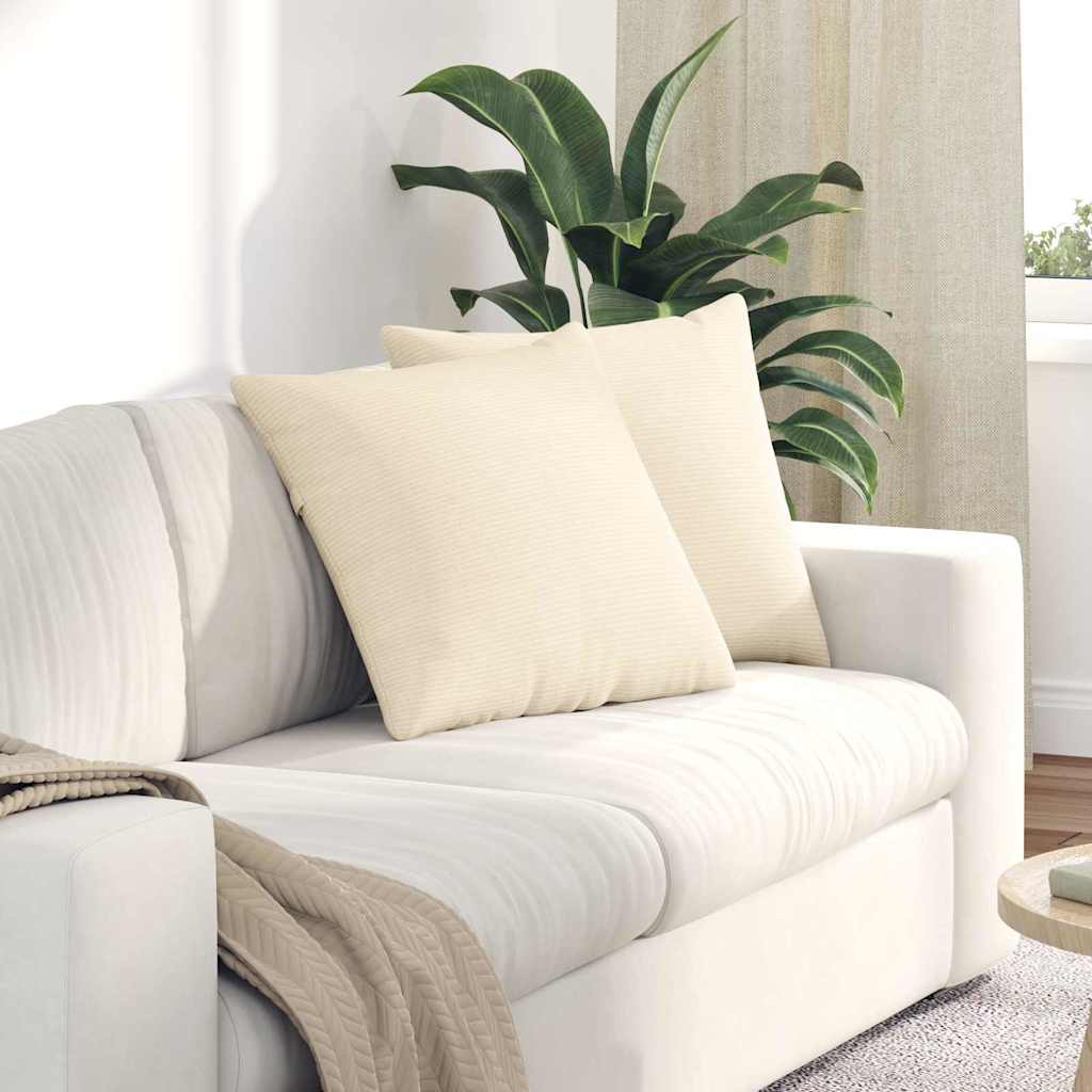 vidaXL Sofa Kussens 2 pcs Lichtgrijs 50 x 30 cm Katoen Stof