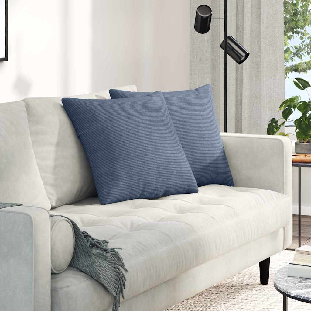 vidaXL Sofa Kussens 2 pcs Lichtgrijs 50 x 30 cm Katoen Stof