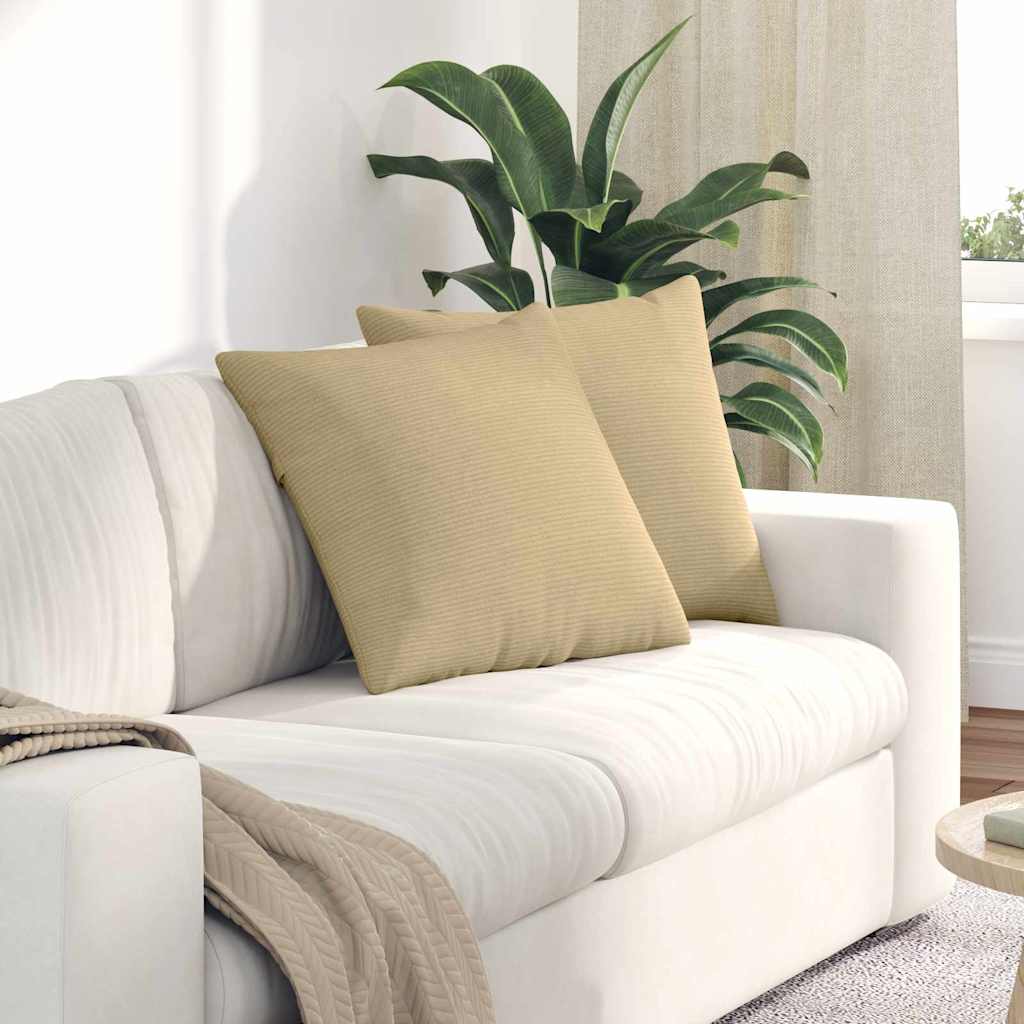 vidaXL Sofa Kussens 2 pcs Lichtgrijs 50 x 30 cm Katoen Stof