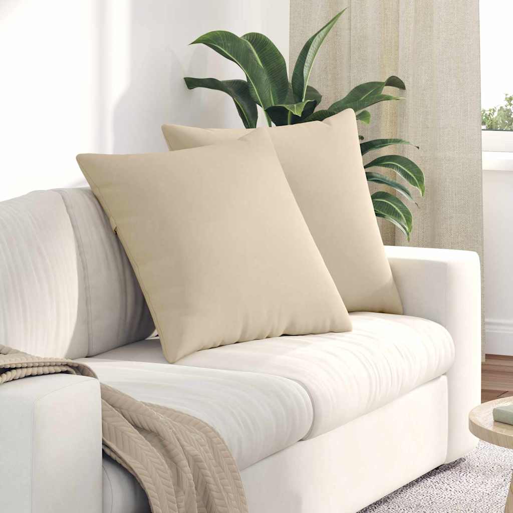 vidaXL Sofa Kussens 2 pcs Taupe 50 x 30 cm Stof