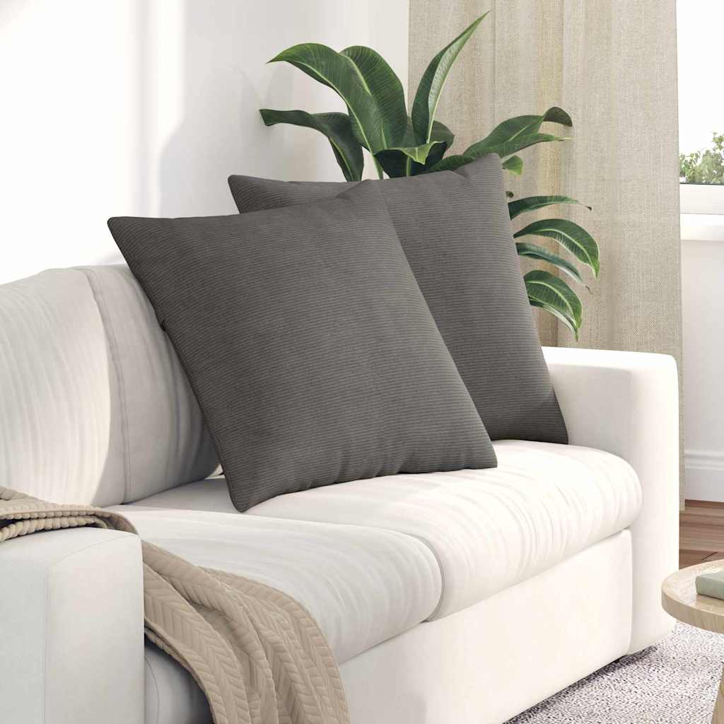 vidaXL Sofa Kussens 2 pcs Lichtgrijs 50 x 30 cm Katoen Stof