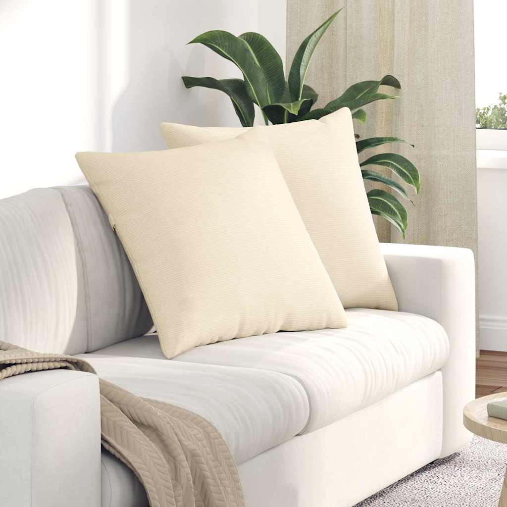 vidaXL Sofa Kussens 2 pcs Lichtgrijs 50 x 30 cm Katoen Stof