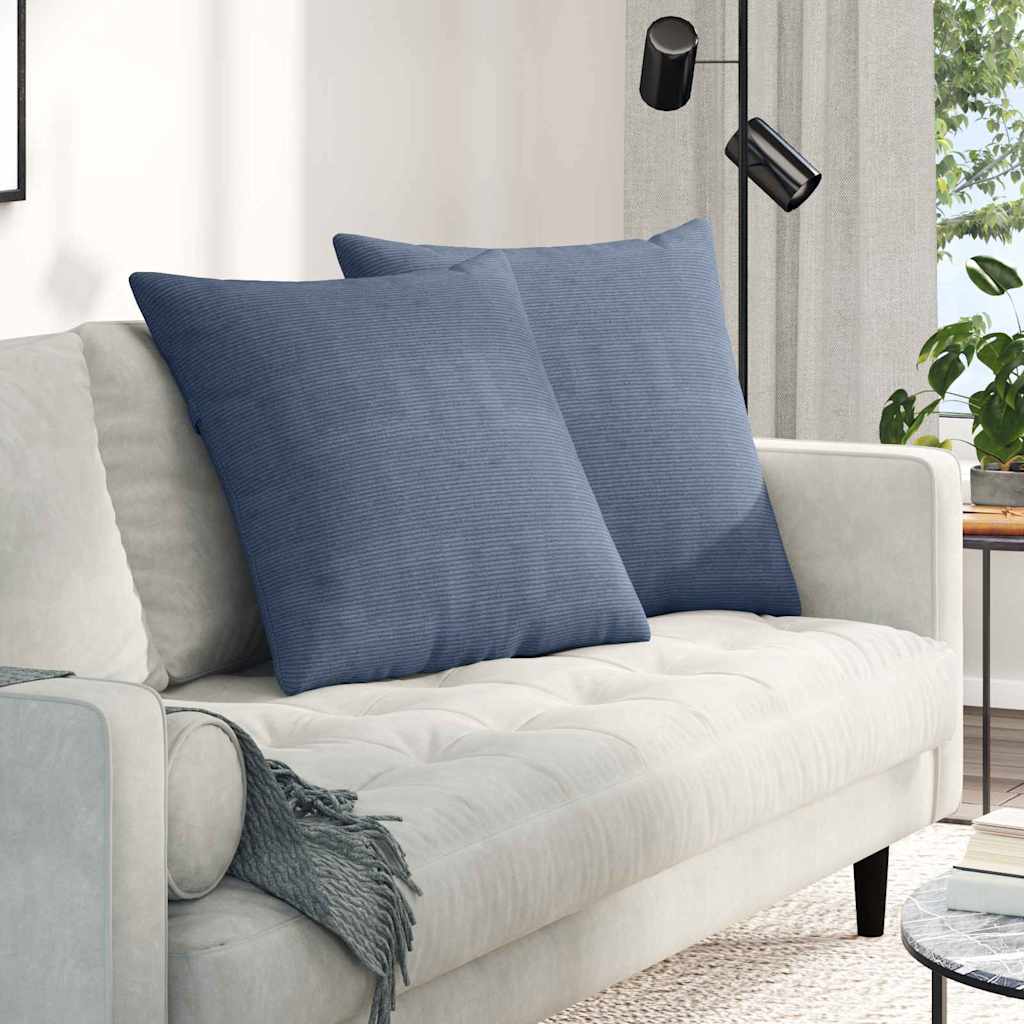 vidaXL Sofa Kussens 2 pcs Lichtgrijs 50 x 30 cm Katoen Stof