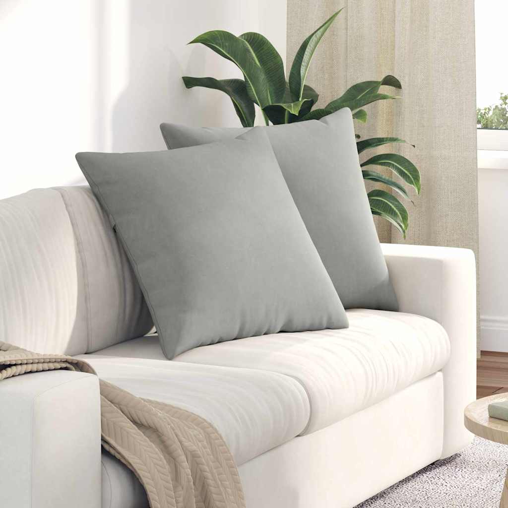 vidaXL Sofa Kussens 2 pcs Taupe 50 x 30 cm Stof