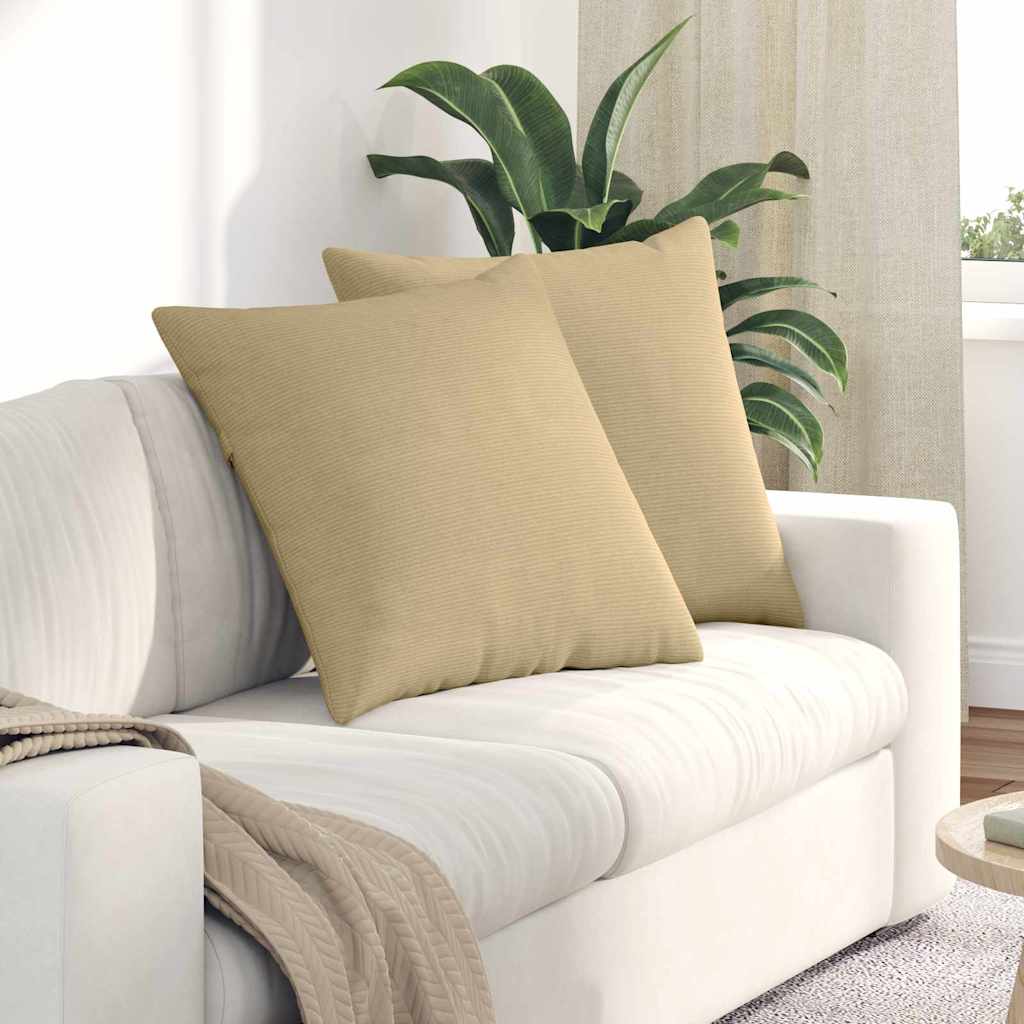 vidaXL Sofa Kussens 2 pcs Lichtgrijs 50 x 30 cm Katoen Stof