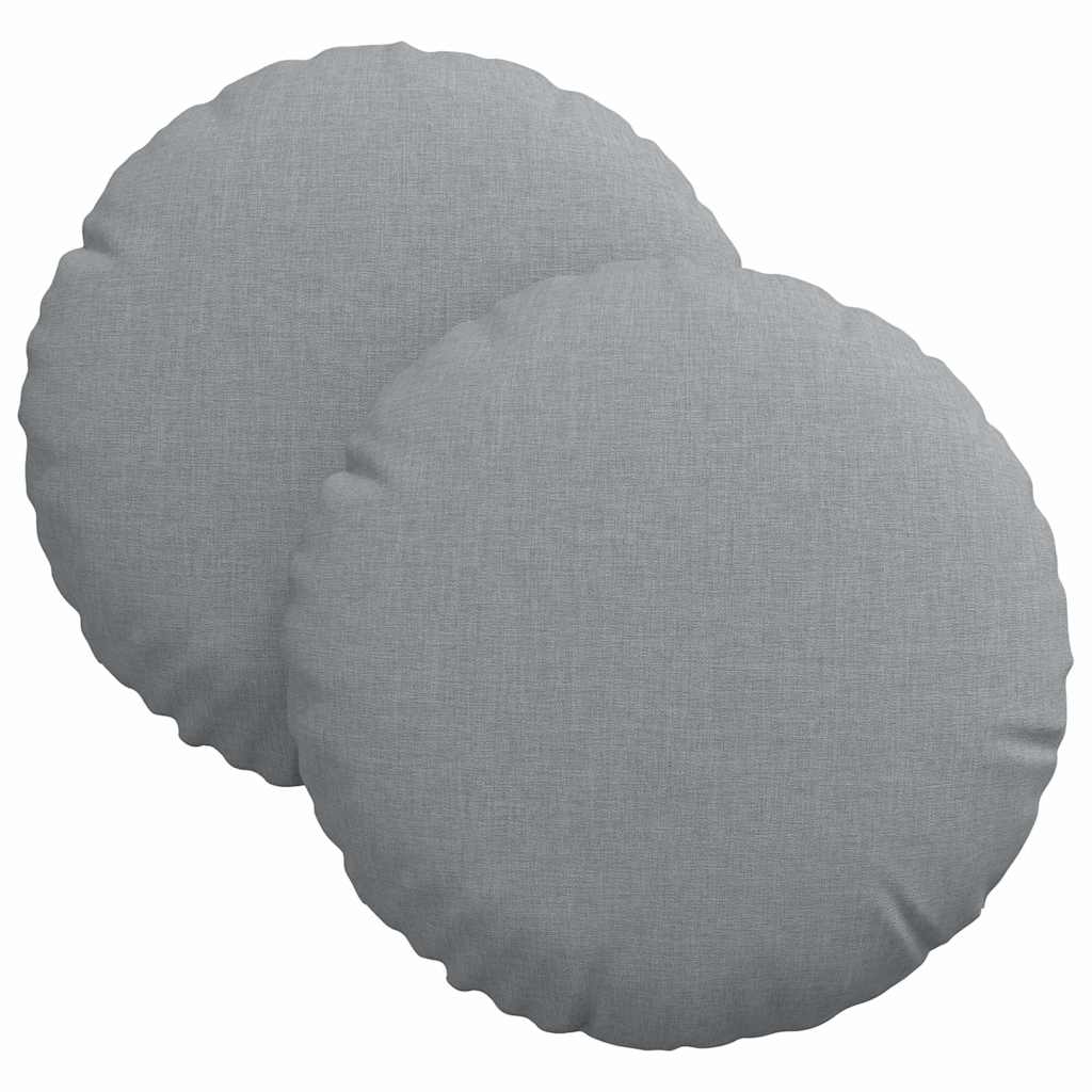 vidaXL Zitkussens 2 pcs Lichtgrijs Ø30 x 13 cm Stof