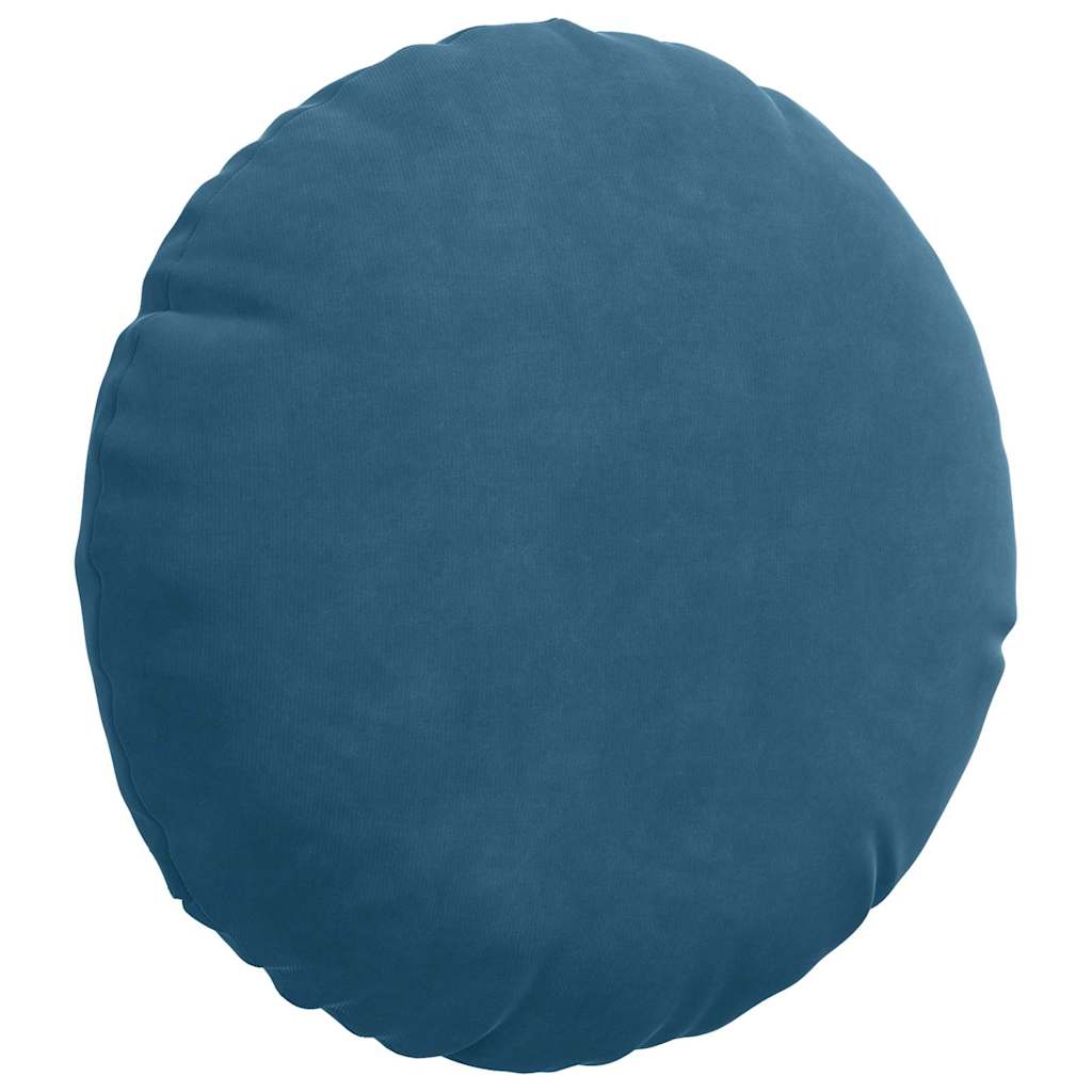 vidaXL Zitkussens 2 pcs Blauw Ø 40 x 13 cm Fluweel