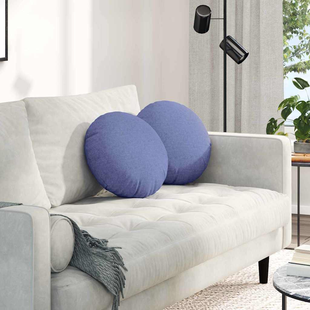 vidaXL Zitkussens 2 pcs Lichtgrijs Ø30 x 13 cm Stof