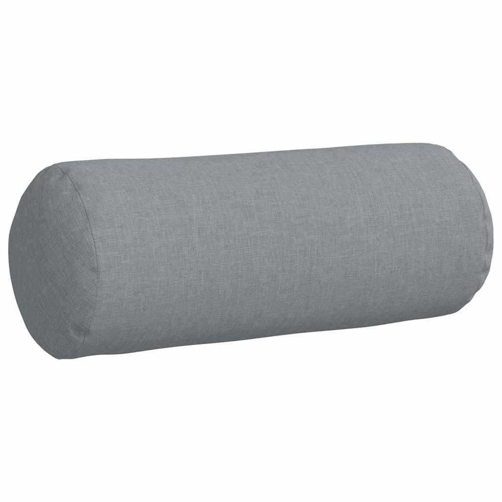 vidaXL Bolster Kussens 2 pcs Lichtgrijs Ø 15 x 40 cm Stof