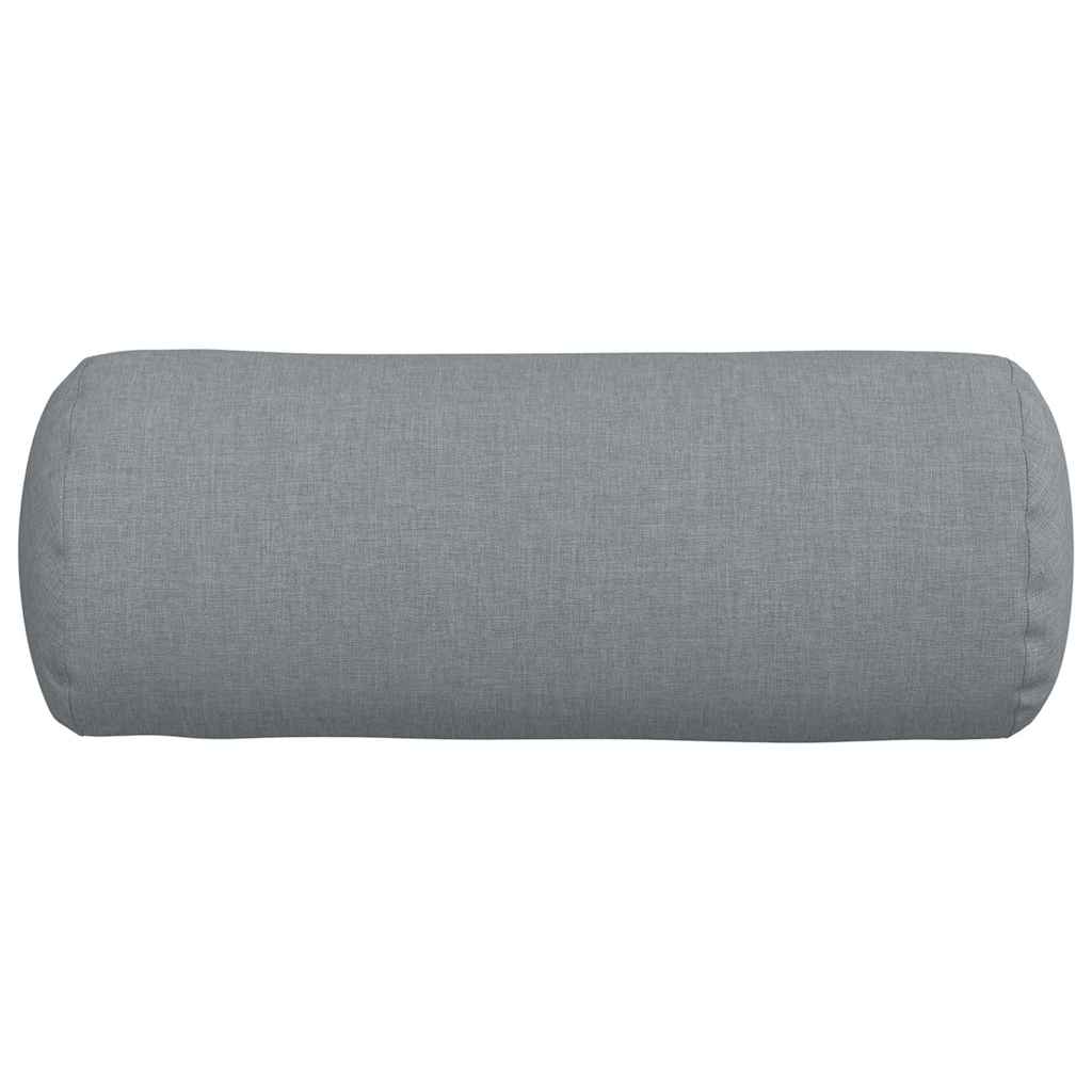 vidaXL Bolster Kussens 2 pcs Lichtgrijs Ø 15 x 40 cm Stof