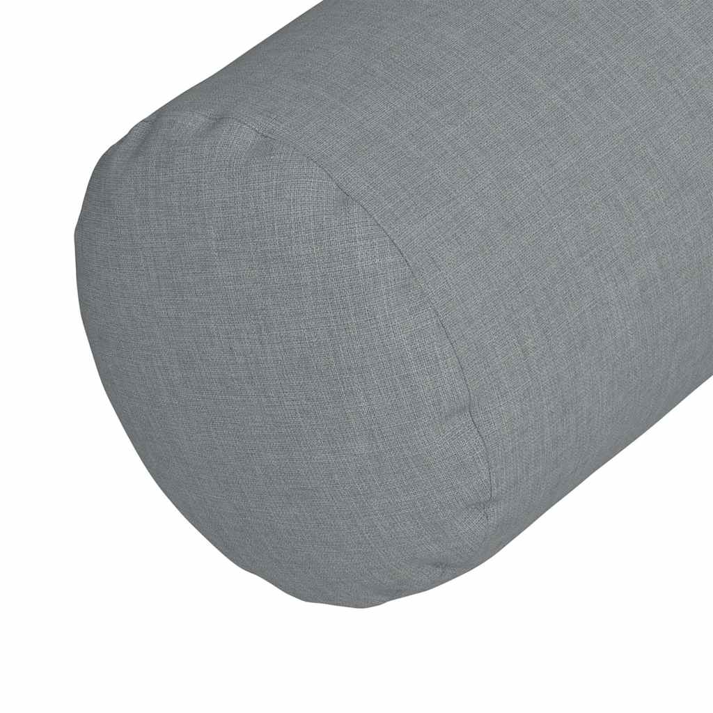 vidaXL Bolster Kussens 2 pcs Lichtgrijs Ø 15 x 40 cm Stof