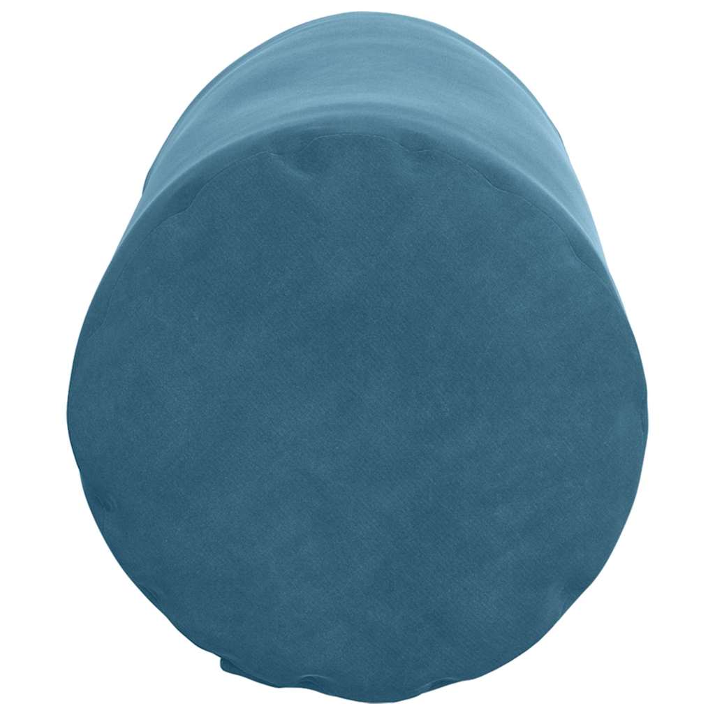 vidaXL Bolster Kussens 2 pcs Blauw Ø 15 x 40 cm Katoen Stof