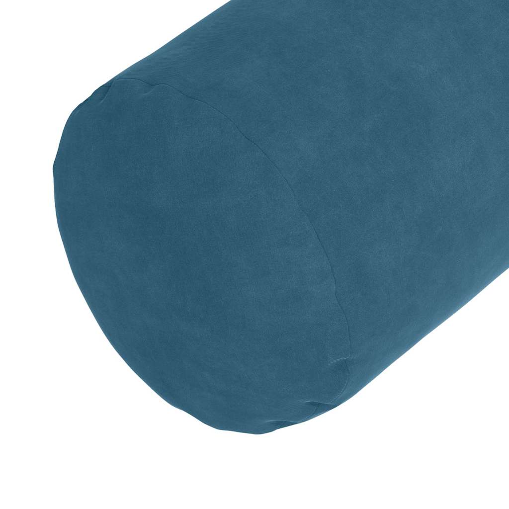 vidaXL Bolster Kussens 2 pcs Blauw Ø 15 x 40 cm Katoen Stof