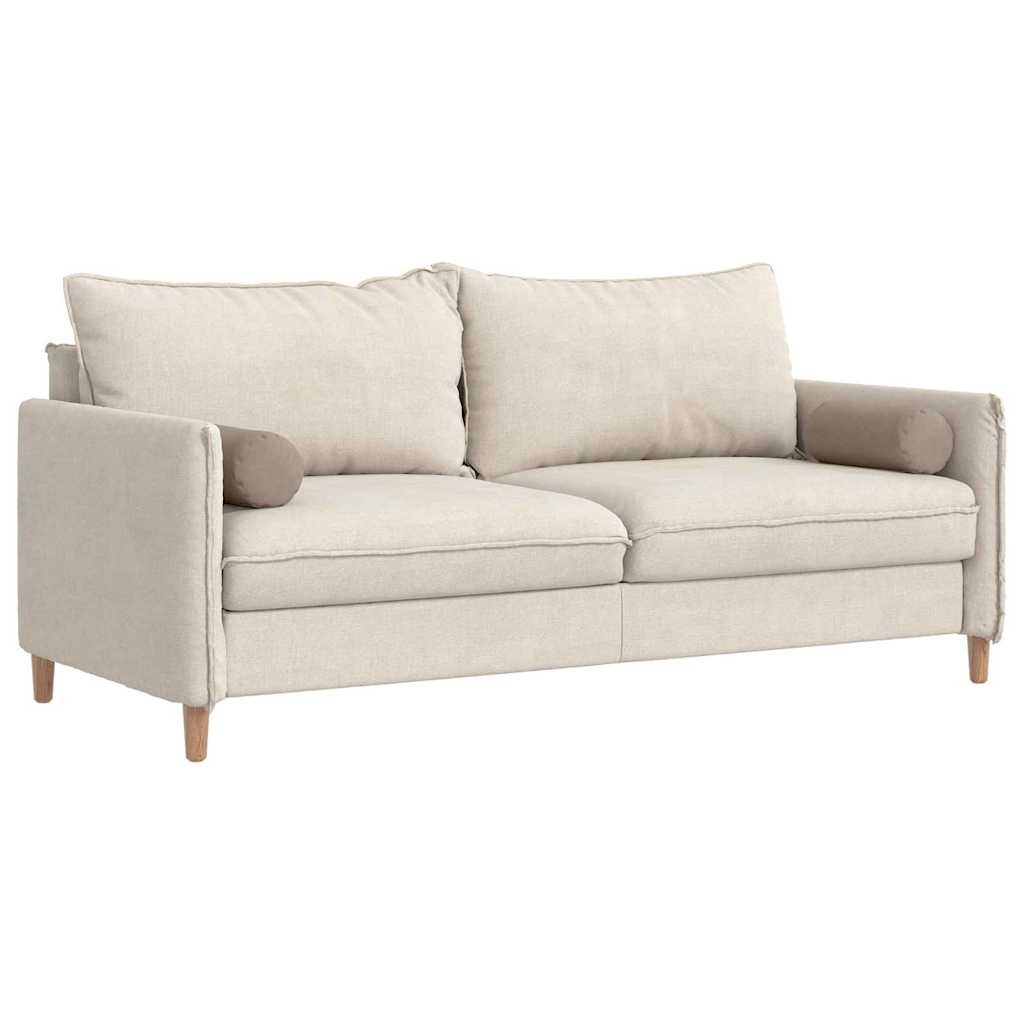 vidaXL Bolster Kussens 2 pcs Taupe Ø 15 x 40 cm Microvezel Stof