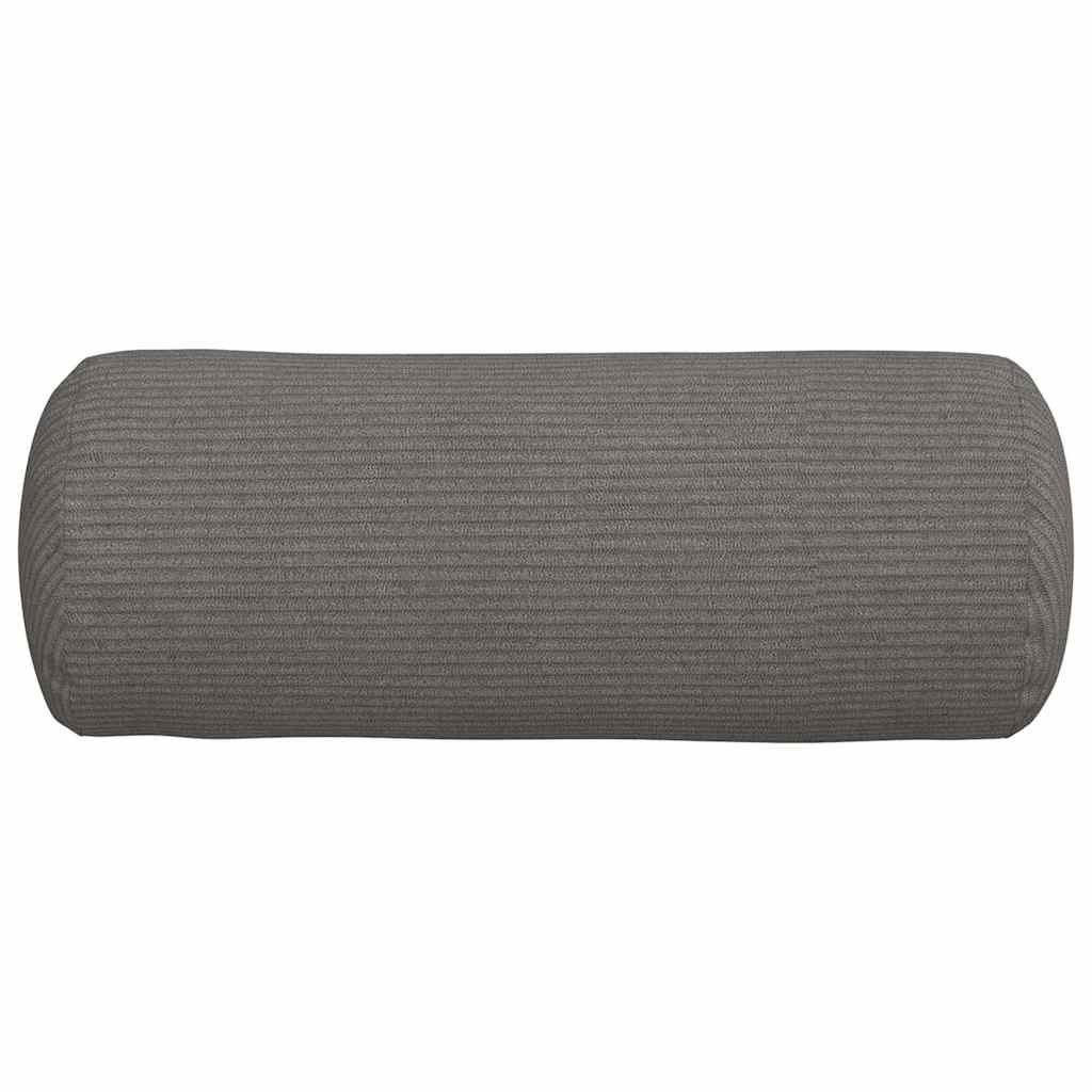 vidaXL Bolster Kussens 2 pcs Donkergrijs Ø 15 x 40 cm Katoen Stof