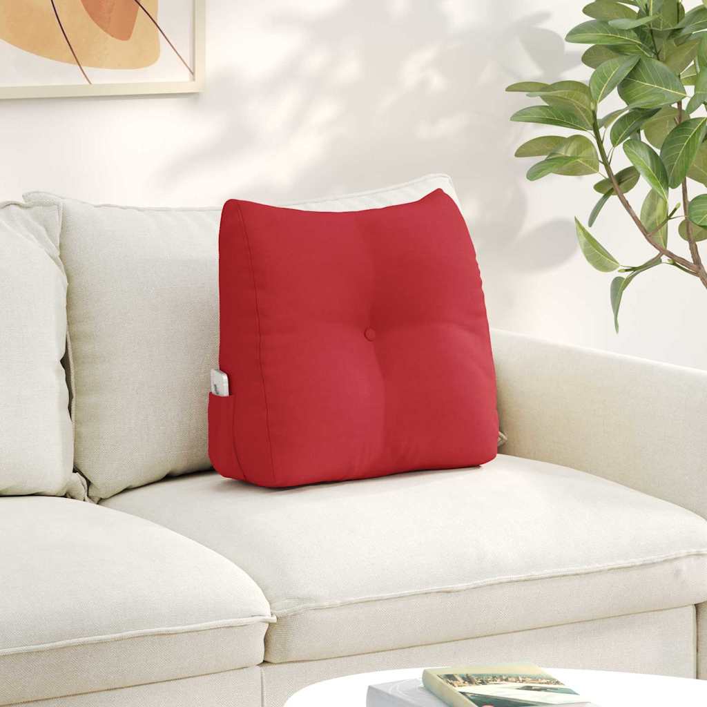 vidaXL Rugkussen Wijnrood 45 x 24 x 50 cm Stof